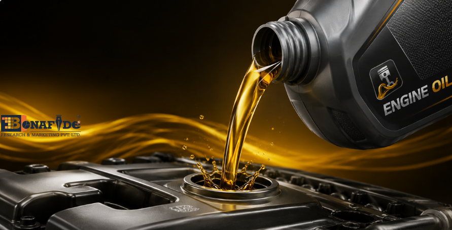Global automotive engine oil market driven by rising vehicle parc, growing demand for fuel-efficient lubricants increasing adoption of advanced engine technologies across passenger and commercial vehicles.