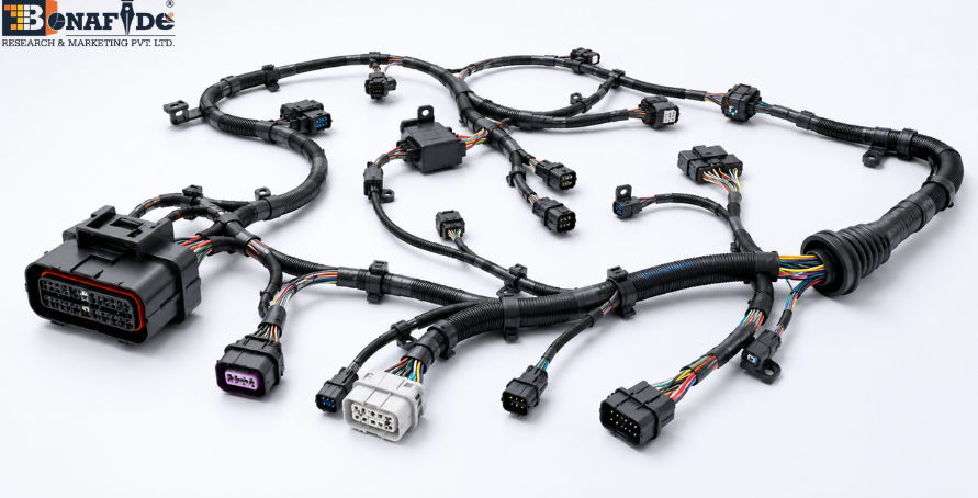 Automotive wiring harness market expands on rising vehicle electrification and electronic integration. 