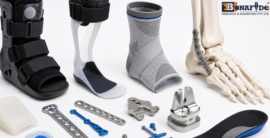Foot and ankle devices market advances with rising sports injuries, trauma cases, and continuous innovation in orthopedic implant technologies.