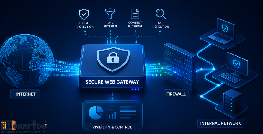 Secure web gateway market grows with increasing adoption of cloud-based cybersecurity and zero trust security frameworks.