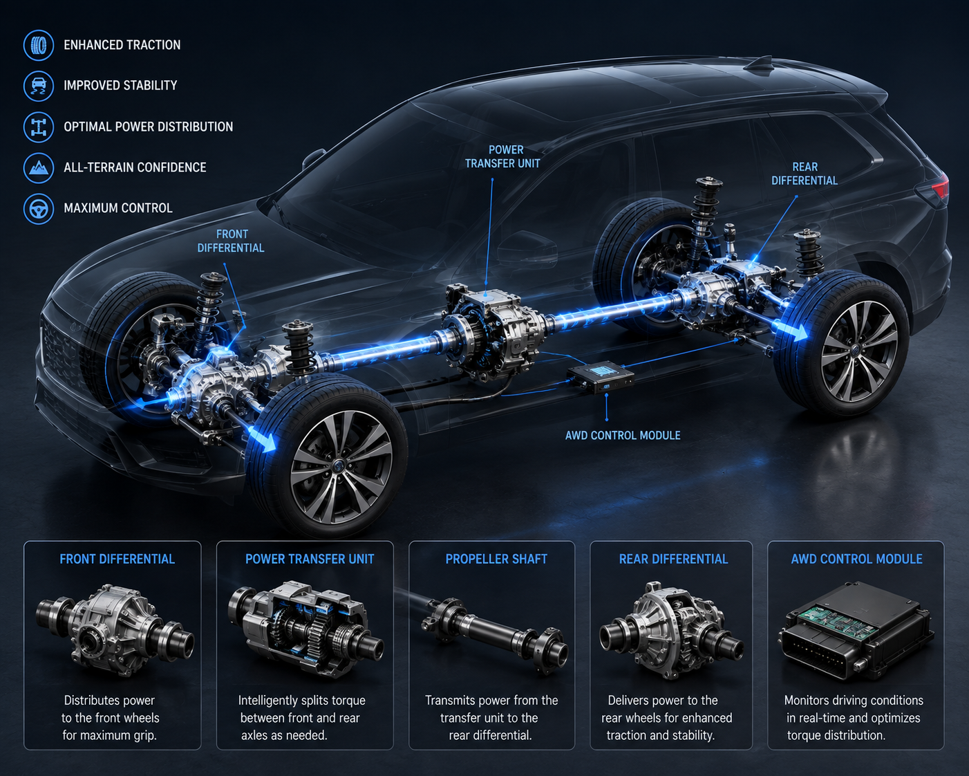 All-wheel drive system market, intelligent traction is becoming the new standard in modern mobility