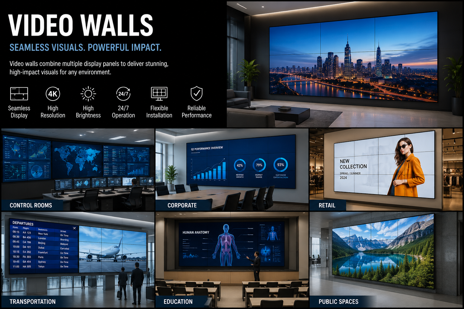 Top Six Companies Global Video Walls Market