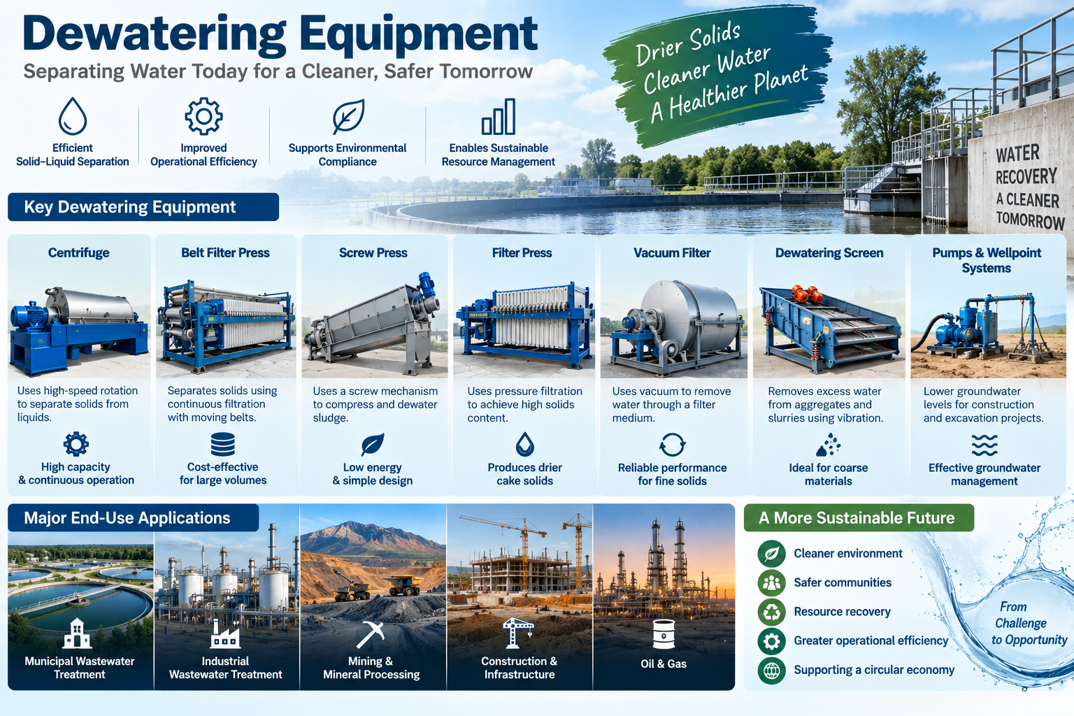 Global Dewatering Equipment Market to Reach USD 13.55 Billion by 2031 as Wastewater Treatment, Mining and Infrastructure Demand Accelerates