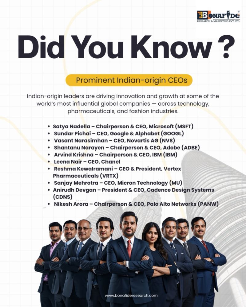 Facts on Indian Origin CEO's